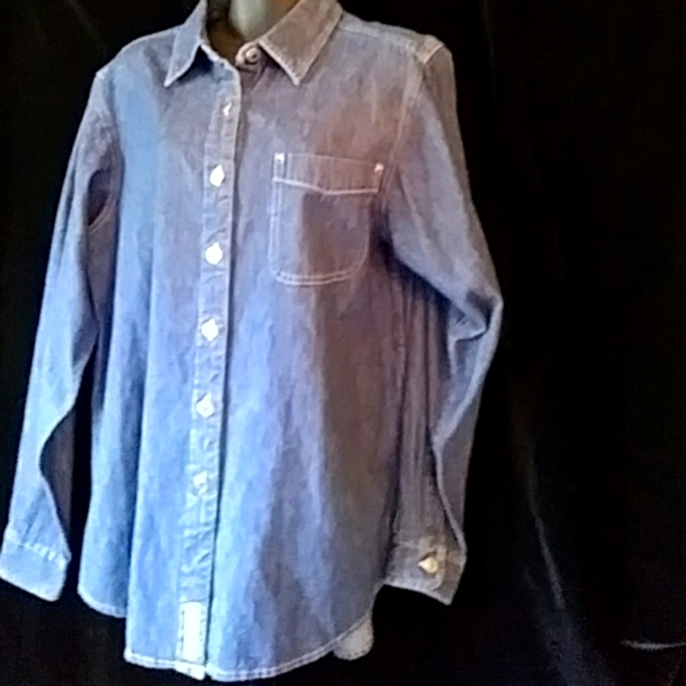 Field Gear blue denim shirt - size M